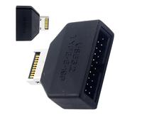 Qukoielly Two Front USB Port Adapter | Plug-N-Play Type-A/C Conversion | Header Internal Motherboard Converter Extension for Cable Management Office Pc Computer Maintenance Data Transfer