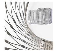 Qulamrdk 304 Stainless Steel Rope Wire Mesh, Safety Net Fence Netting, Flexible for Zoo Birdcage Plants Climbing(2x7m/6.56x22.96ft)