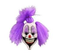 Quligeta Scary Halloween Clown Mask for Adult with Hair Horror Evil Killer Joker Costume Mask (Pur[le)