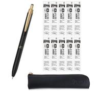 QULLITY ZEBRA SARASA GRAND Gel Ballpoint Pen 0.5mm Matt Black + 10 Refills, original Black slim pen case
