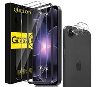 QULLOO Screen Protector for Oppo Reno 15F/Reno 15FS, 2 Pack Screen Protector with 2 Pack Camera Protection, 9H Hardness Tempered Glass, HD Clear Protective Glass, Anti-Scratch Film