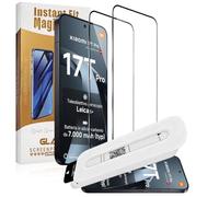 QULLOO Screen Protector for Xiaomi Mi 17T Pro 5G for Tempered Glass, Pack of 2 [Car Installation] Screen Protector, HD Clear Protective Glass Anti-Scratch 9H Hardness Tempered Glass Film