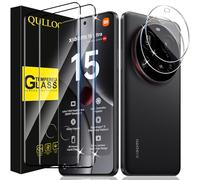 QULLOO Tempered Glass for Xiaomi Mi 15 Ultra, 2 Pieces Screen Protector and 2 Pieces Camera Film, 9H Hardness Anti Scratch HD Clear Glass Screen Protector