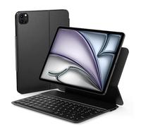Qulose Keyboard Case for iPad Air 11 inch M3 2025/M2 2024/10.9" Air 5th 4th 2022 2020, iPad Pro 11 Inch Case with Keyboard, Slim Magnetic Folio Bluetooth, Type C Charging, UK Layout, Black