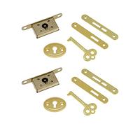 Quluxe 2 Set Mini Locks, Key Lock, Gold