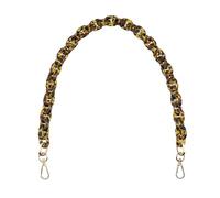 Quluxe 24" Acrylic Bag Straps Replacement Decor, Handbag Crossbody Shoulder Accessory, Clutches Handles for DIY (1Pcs, Leopard Brown)