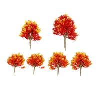 Quluxe 6 Pcs Model Maple Tree Scenery Model Tree Mixed Model Trees for Model Train Railway Architecture Diorama DIY Scenery Landscape