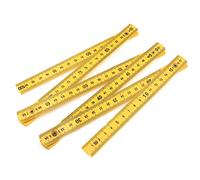 Quluxe Folding Carpenters Ruler (3.28 Foot Foldable Design), Centimeter (CM), Slide Fold Up Design Perfect for Carpenters, Contractors- Yellow