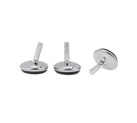 Quluxe M6 Adjustable Leveling Feet, 1.18" Height Furniture Table Legs Felt Glide Pads T-Nut Leveler Sliders Protectors for Hardwood Floors (Pack of 12)