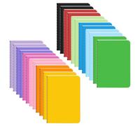 QUMENEY 24 Pack A6 Colored Journal Notebooks Lined Notebook Notepads Multipack Travel Notebooks for Student Diary Memo Office Supplies 12 Colors 60 Pages/ 30 Sheets, 14 x 9cm