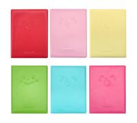 QUMENEY 6Pcs Mini Notebook Small Pocket Note Book Portable Diary Notepads Candy Colors Travel Memo Pads with PU Leather Case 10.5 x 8cm/ 4 x 3inch, 100 Pages (6 Colors)