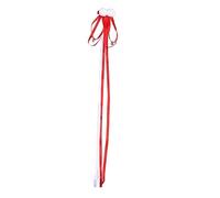 QUMIIRITY 1 Pair Traditional Chinese Style Tassel Hair Clips for Elegant Hanfu Headdress Red Ribbon Hairpin for Cosplay Weddings and Daily Use