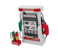 QUMIIRITY 1 Set DIY Gas Station Model Educational Fun Plaything for Interactive Self Service Dual Pump Design Enhances Imagination Math Skills for Hands Learning Parent Bonding