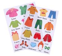 QUMIIRITY 1 Sheet Clothes Classification Label Decal 12.77x9.43x0.04 in PVC Clothing Sort Sticker Easy to Identify Clothes Decorative for Room