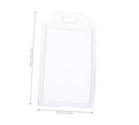 QUMIIRITY 10 Pcs Clear PVC Luggage Id Tags Heavy Duty Protective Suitcase Card Holders for Travel with Business Card Insert and Attachment