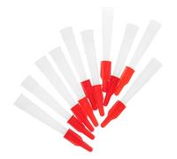 QUMIIRITY 10pcs Caulking Nozzle Tips Set with Red Caps and Rigid Plastic Applicators, Caulking Finishing Tool Kit for Sealant Application and Grout Smoothing in Kitchen and Bathroom