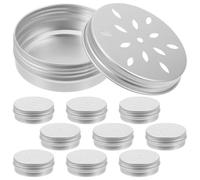 QUMIIRITY 10Pcs Dog Scent Training Box Aluminum Holder with Threaded Lid and Petal Holes for Nose Training Scent Work