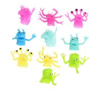 QUMIIRITY 10pcs Finger Puppet Creative Scary Role Play Monsters for Storytelling and Parent Interaction Fun Tpr Finger Cover for Adults