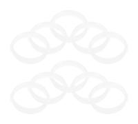 QUMIIRITY 10Pcs Hamster Tunnel Connected Rings DIY Cage Tube Circles Plastic White Replacement Connectors for Hamster and Guinea Pig Cage Tubes