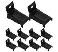 QUMIIRITY 10pcs Iron Curtain Track Wall Mount Brackets for Flexible Curved Curtain Rail Space-saving Wall Mount Supports for Home Decor and Renovation