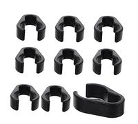 QUMIIRITY 10pcs Microphone Cable Holder Clips Plastic Cord Clamps Mic Cord Clamps for Ktv and Studio Use