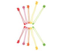 QUMIIRITY 10pcs Silicone Binding Rope Tying Band 4.72x0.79x0.20in Practical Multi-functional Reusable Elastic Bands Assorted Color for Lunch Boxes Decorative Purposes