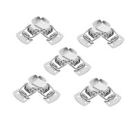 QUMIIRITY 10pcs Stainless Steel Lock Padlock Spring Loaded Toggle Latch for Toolboxes Cases Secure Locking Clasp