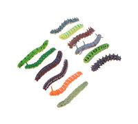 QUMIIRITY 12 Pcs Prank Caterpillar Simulation Insect for Funny Party Props Realistic Crawling Bugs for Garden Decoration and Imagination Safe Material for Creative Fun Random Color