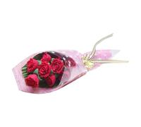 QUMIIRITY 12 Scale Mini Doll House Decoration Red Mini Bouquet Artificial Flowers Dollhouse Accessories for Miniature Landscape Display