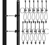 QUMIIRITY 12pcs Backdrop Clip Photography Backdrop Clamp Metal Clip Elastic Thread for Easy Adjustment and Making Smoother Black Photography Studio Background Support