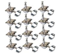 QUMIIRITY 12pcs Semi-closed String Button for Acoustic and Electric Guitars Metal Construction Easy Installation Guitar Sound Quality and Performance