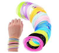 QUMIIRITY 150Pcs Luminous Silicone Bracelets and Hair Ties Glow the Dark Wristbands for Comfortable Elastic Wristbands for Parties and Daily Use for Hairstyles and Makeup