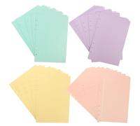 QUMIIRITY 160 Sheets Detachable Loose Leaf Refill Paper Set for A5 6-Hole Binder Notepad, Colored Lined Planner Inserts in Pink, Green, Purple, and Yellow for Office and School Use