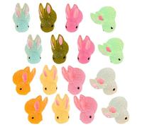 QUMIIRITY 16pcs Luminous Bunny Decor Miniature Resin Rabbit Figurines for DIY Garden Decoration for Fairy Garden Accessories and Home Decor Charming Small Bunny Statues for Creative Crafting