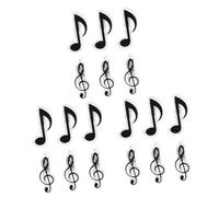 QUMIIRITY 18pcs Music Note Clips Creative Sheet Holders for Musicians Strong Clamp Design for Piano Guitar and Violin Scores Elegant Black Color for Sheet Music Recipes and Notes