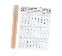QUMIIRITY 1pc Clarinet Finger Guide Chart Clarinet Chord Chart for Beginners Printing and Chords Music Theory Practice Tool