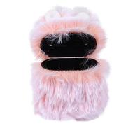 QUMIIRITY 1pc Cute Rabbit Ear Plush Earphone Protective Cover for Fluffy Design Lightweight Stylish and Unique for Soft Material Durable Protection Pink