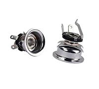 QUMIIRITY 1pc Jack Stereo Output Socket for Electric Bass Guitar Silver Insert Easy to Install Suitable for Acoustic Electric Instruments