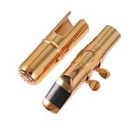 QUMIIRITY 1set Alto Saxophone Mouthpiece Kit Plated Brass for Music Replacement Accessory for Enhanced Sound Quality for Students and Professionals
