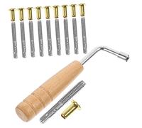 QUMIIRITY 1set Harp Tuning Pin Wrench and Lyre Replacement Turn Lyre Harp Accessories for Easy Tuning and Repair Materials