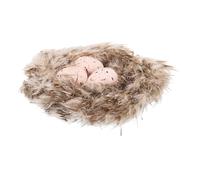 QUMIIRITY 1set Landscaping Decorative Bird Nest with Faux Eggs for Birdcage Decoration Easter Simulation Ornaments Craftsmanship for Garden and Home Decor
