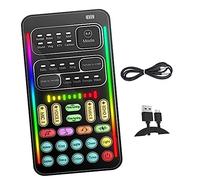 QUMIIRITY 1set Portable Mini Voice Changer Device Voice Disguiser Sound Card for Live Streaming Recording and Gaming Easy to Use Fun for Compatible Phones and Computers