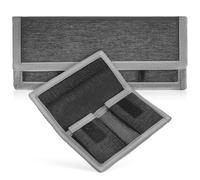 QUMIIRITY 2 Pcs Camera Battery Storage Case Memory Card Pouches Compact Sticky Closed Design Black Sherry Fabric for Travel and Daily Use