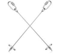 QUMIIRITY 2 Pcs Stainless Steel Fruit Skewers for Birds Large Parrot Budgie Treat Holders Food Sticks for Foraging Cage Accessories Easy to Clean and Hang