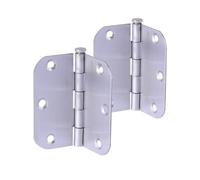 QUMIIRITY 2 PCS Stainless Steel Heavy Duty Face Frame Mounting Door Hinges with Screws for Kitchen Cabinet Furniture Easy Install Steel Spring Hinges for Cupboard Doors Silver