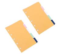 QUMIIRITY 2 Sets Paper Binder Dividers Notepad Tabs A8 Size Creative Design Workmanship Yellow Paper Indexing and Writing Category on Tabs for Files and Research