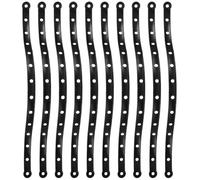 QUMIIRITY 20pcs Black Closet Hanger Connection Strips for Clothing Store Display, Space-saving Wardrobe Hanger Clips, Sturdy Leather Straps for Organizing Clothes and Pants