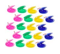 QUMIIRITY 20pcs Colorful Kids Castanets Handheld Clappers for Toddlers Plastic Musical Instruments for Early Education Rhythm Toys for Parties and Playtime