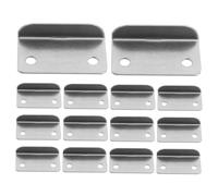 QUMIIRITY 20pcs Metal Right Angle Strike Plate for Cabinet Drawer Lock Durable Iron Shaped Accessory for Home and Office Security Multipurpose Filler for Cabinets and Furniture
