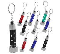 QUMIIRITY 20pcs Mini Led Torch Keychain Powerful Keyring Flashlight Portable 7-led Mini Torch for Outdoor Use Includes Black Silver Gray Red Blue Green
